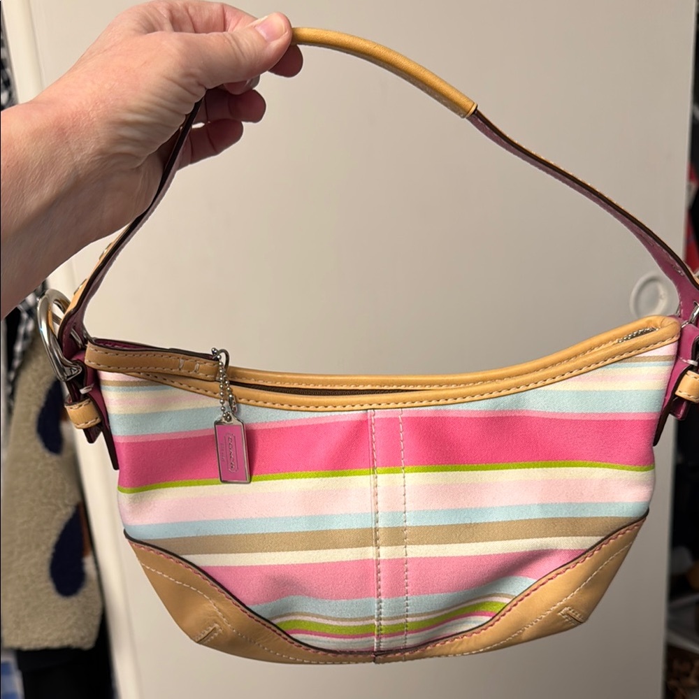 Coach Colorful Striped Women's Bag, like new